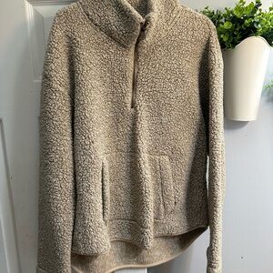 Cozy Tan Sherpa Sweater